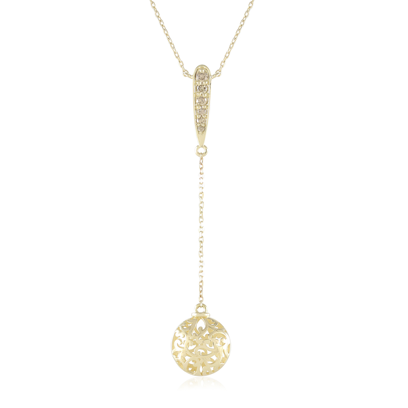 I2 Champagner-Diamant-Goldcollier (Ornaments by de Melo) Unkategorisiert online kaufen