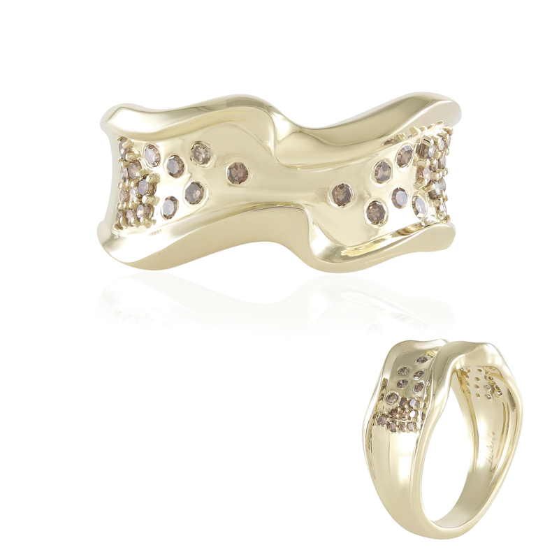 I2 Champagner-Diamant-Goldring (de Melo Gold) Unkategorisiert online kaufen