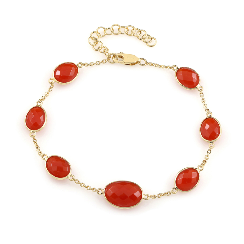 Karneol-Silberarmband (KM by Juwelo) Unkategorisiert online kaufen