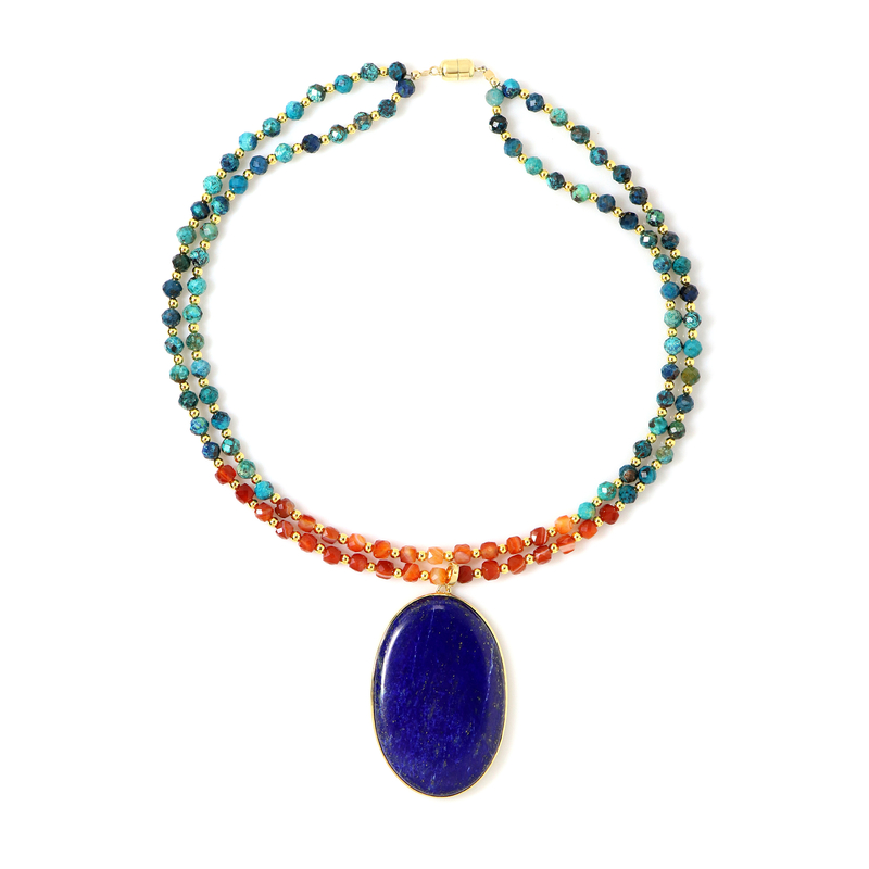 Lapislazuli-Silberhalskette (Adela Silber) Unkategorisiert online kaufen Lapislazuli-Silberhalskette (Adela Silber) Unkategorisiert online kaufen