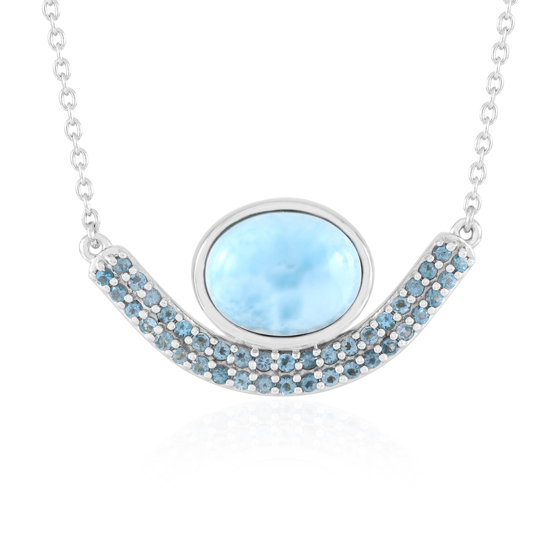 Larimar-Silbercollier (KM by Juwelo) Unkategorisiert online kaufen