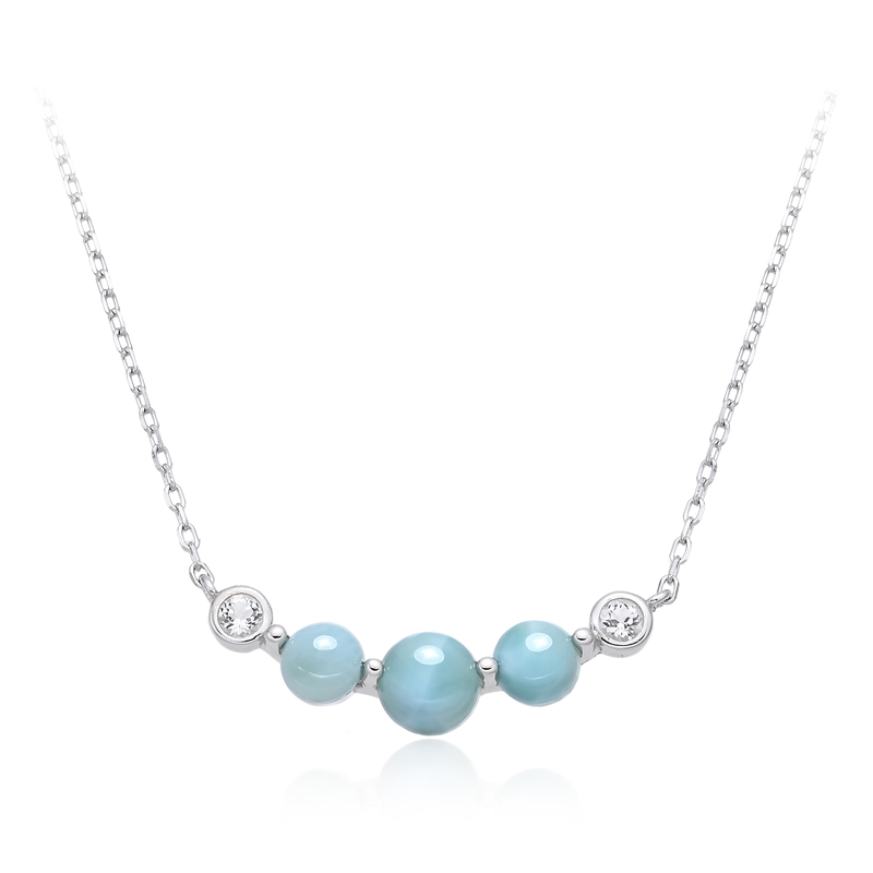 Larimar-Silbercollier Unkategorisiert Produktbild