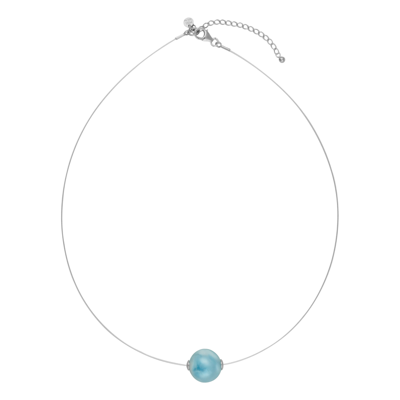 Larimar-Silberhalskette
