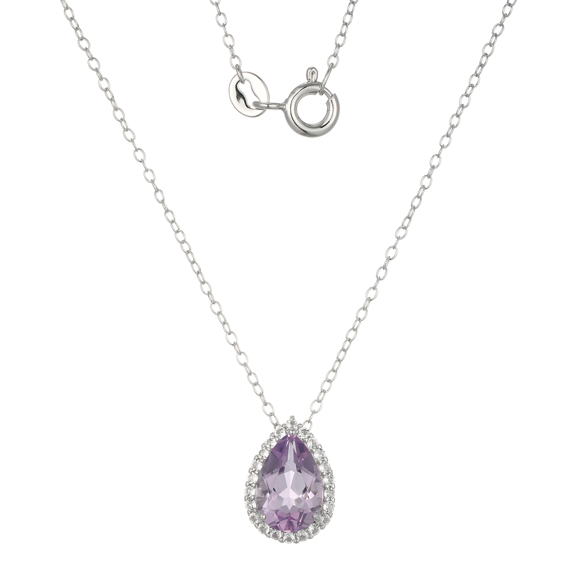 Lavendel-Amethyst-Silberhalskette Unkategorisiert online kaufen