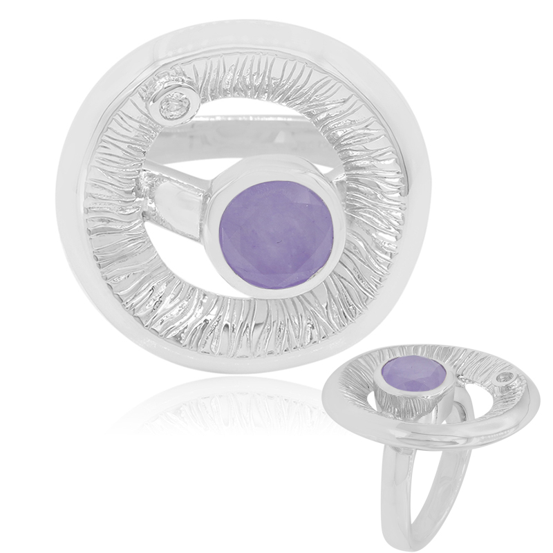 Lavendel-Jade-Silberring (MONOSONO COLLECTION) Unkategorisiert online kaufen