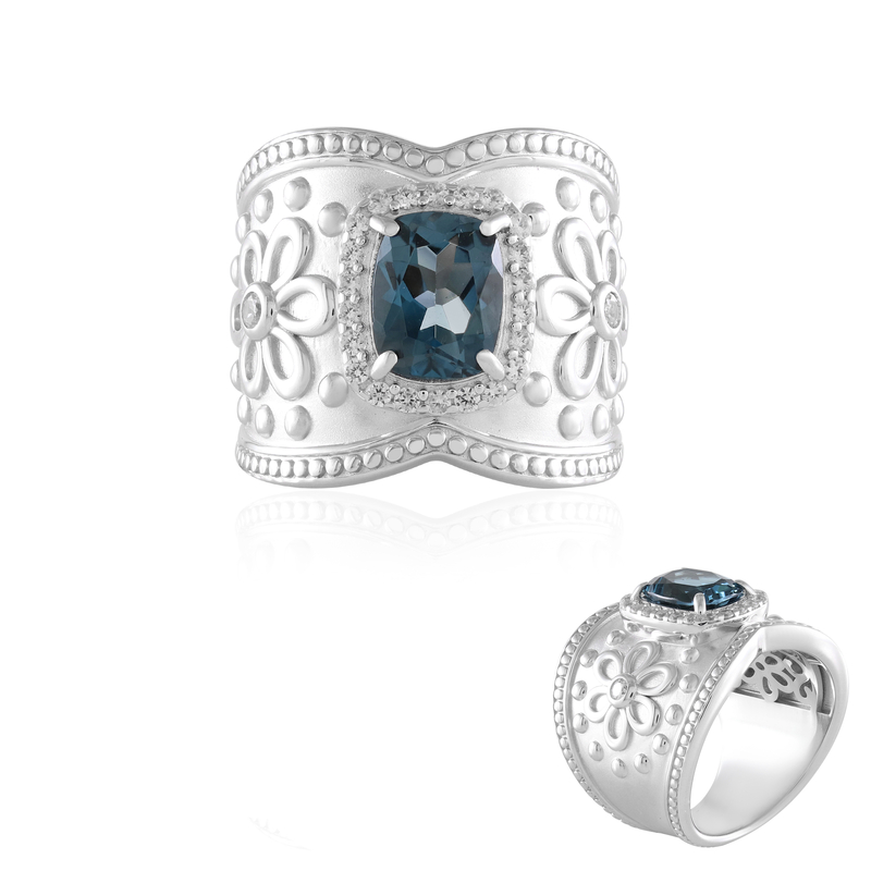Londonblauer Topas-Silberring (Dallas Prince Designs) Unkategorisiert online kaufen