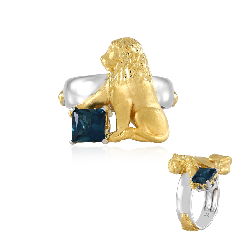Londonblauer Topas-Silberring (Gems en Vogue) Unkategorisiert online kaufen