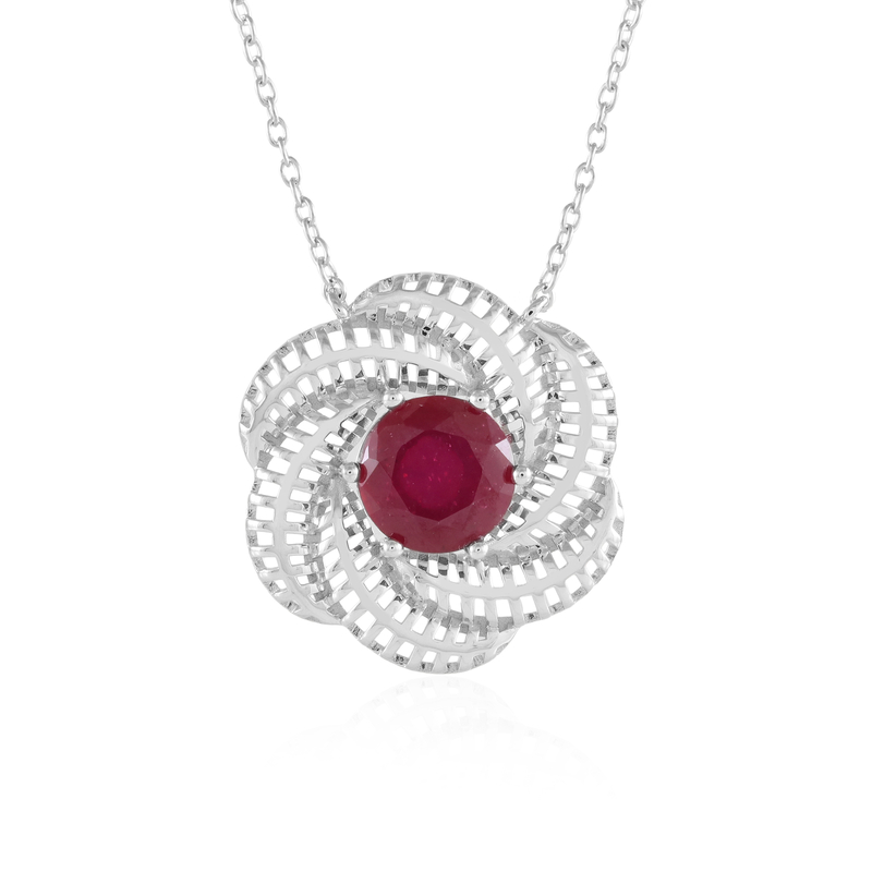 Madagaskar-Rubin-Silbercollier (Ornaments by de Melo) Unkategorisiert online kaufen