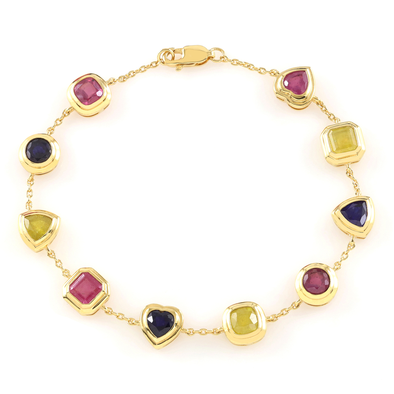 Madagaskar-Saphir-Silberarmband (de Melo) Unkategorisiert online kaufen