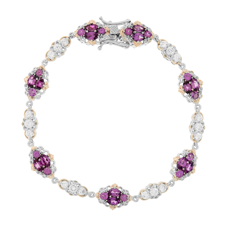Magenta-Granat-Silberarmband (Gems en Vogue) Unkategorisiert online kaufen