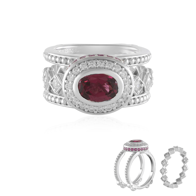 Malawi-Granat-Silberring (Dallas Prince Designs) Unkategorisiert online kaufen