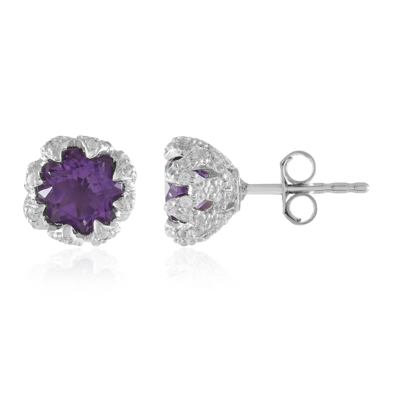 Marokkanischer Amethyst-Silberohrringe (de Melo Essence) Unkategorisiert online kaufen