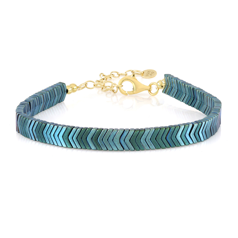 Mehrfarbiger Hämatit-Silberarmband Unkategorisiert online kaufen