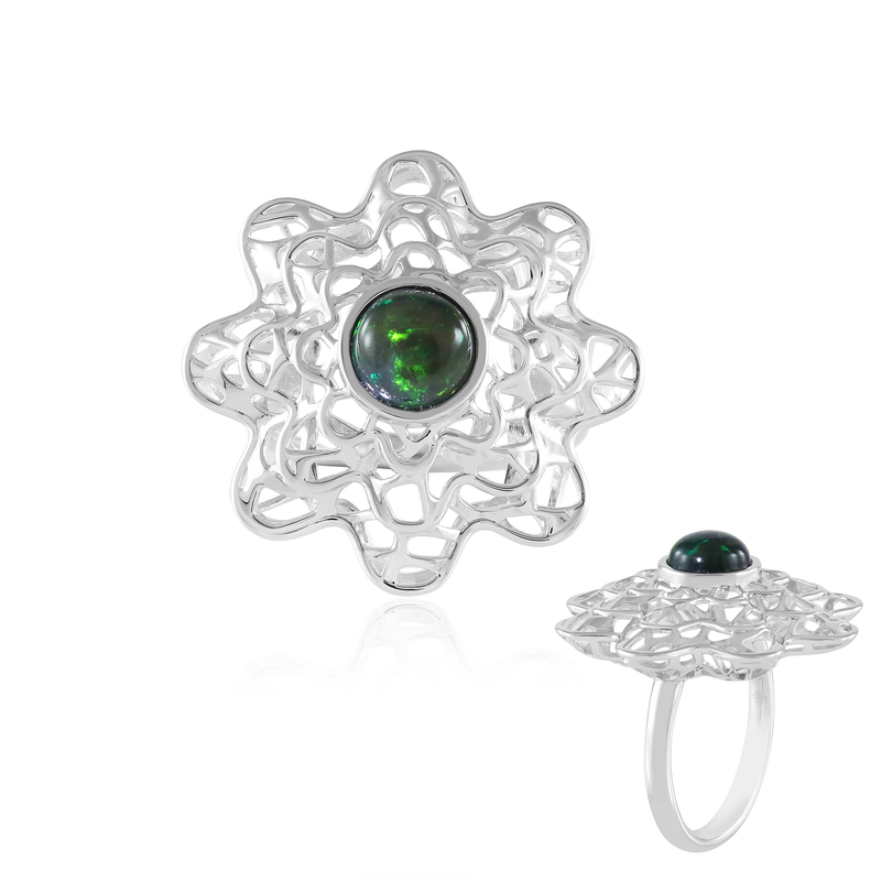 Mezezo-Opal-Silberring (Ornaments by de Melo) Unkategorisiert online kaufen Mezezo-Opal-Silberring (Ornaments by de Melo) Unkategorisiert online kaufen