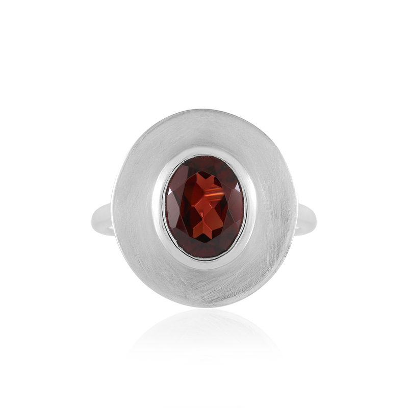 Mosambik-Granat-Silberring (MONOSONO COLLECTION) Unkategorisiert online kaufen