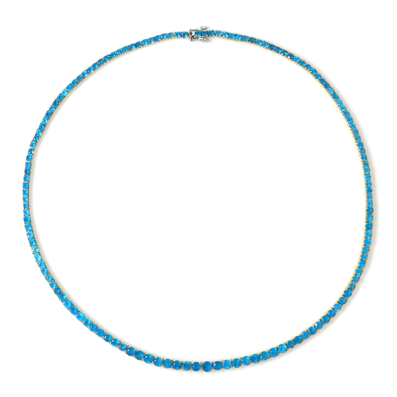 Neonblauer Apatit-Silbercollier (Gems en Vogue) Unkategorisiert online kaufen