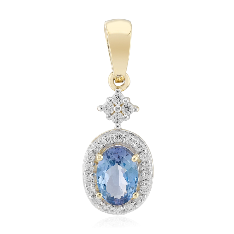 Nicht erhitzter Fliederfarbener Tansanit-Goldanhänger Unkategorisiert online kaufen