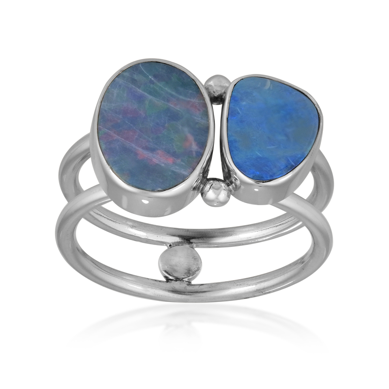Opal-Dublette-Silberring (MONOSONO COLLECTION) Unkategorisiert online kaufen