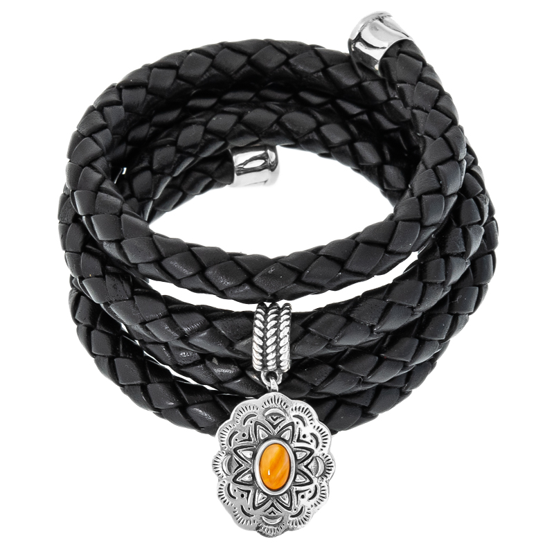 Orange Stachelauster-Lederarmband (Desert Chic) Unkategorisiert online kaufen