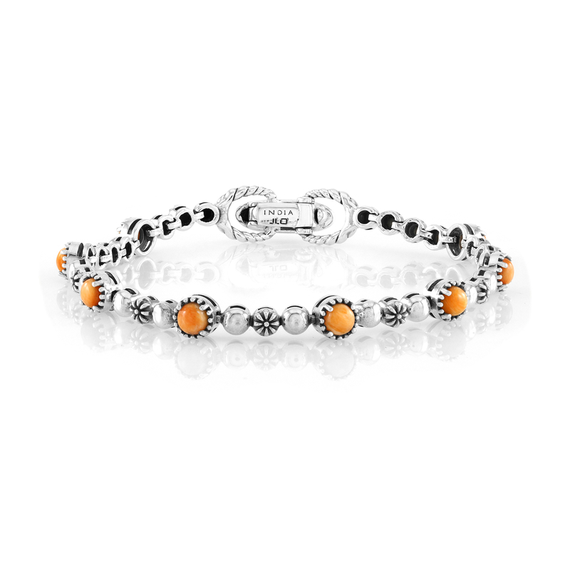 Orange Stachelauster-Silberarmband (Desert Chic) Unkategorisiert online kaufen