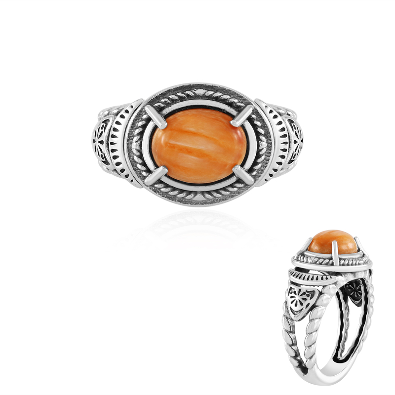Orange Stachelauster-Silberring (Desert Chic) Unkategorisiert online kaufen