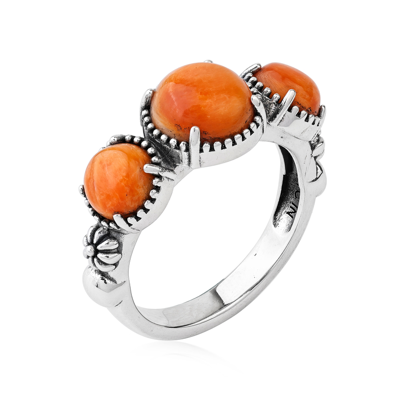 Orange Stachelauster-Silberring (Desert Chic) Unkategorisiert online kaufen