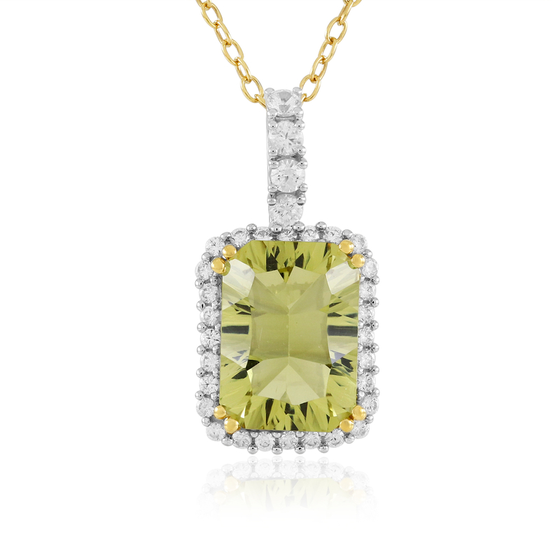 Ouro Verde-Quarz-Silberhalskette (Gems en Vogue) Unkategorisiert online kaufen