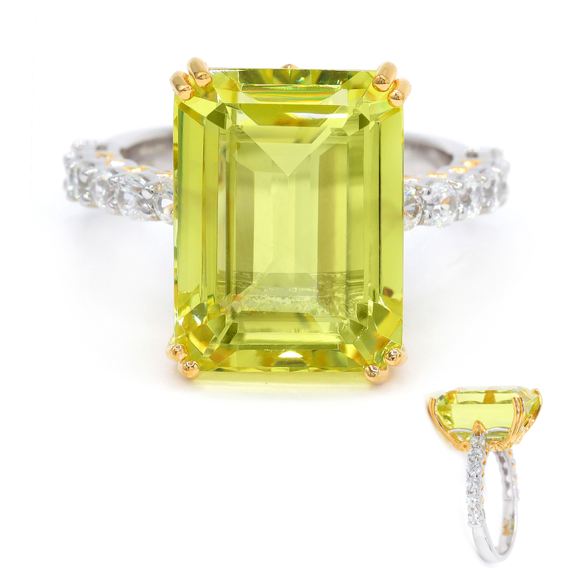 Ouro Verde-Quarz-Silberring (Gems en Vogue) Unkategorisiert online kaufen