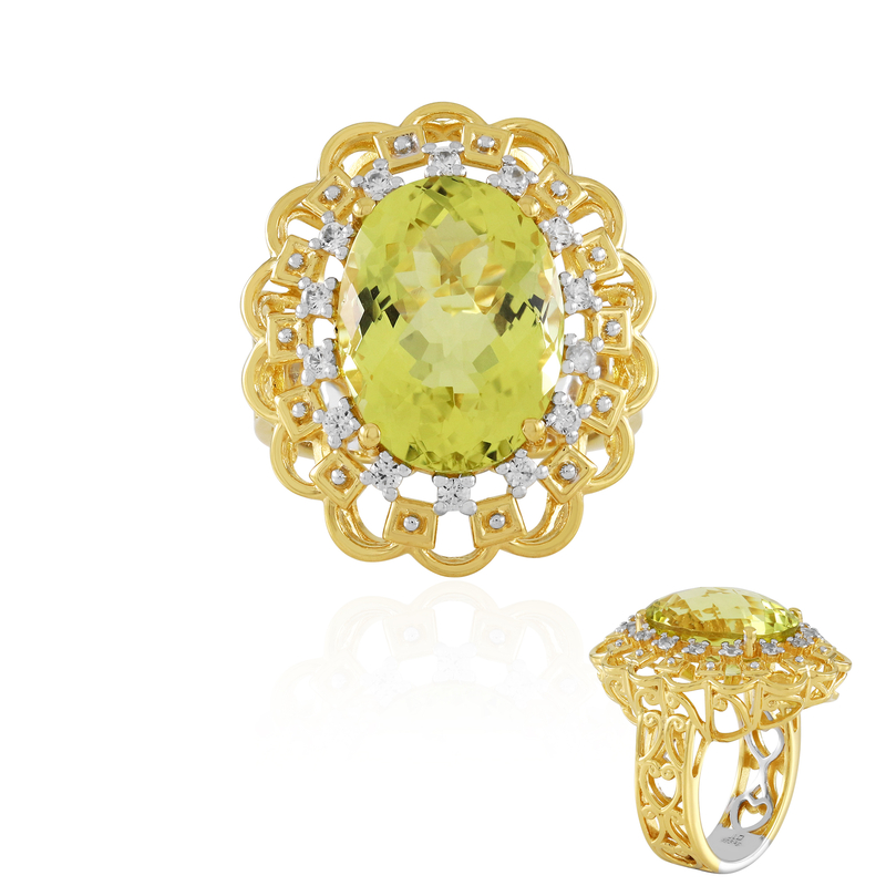 Ouro Verde-Quarz-Silberring (Gems en Vogue) Unkategorisiert online kaufen