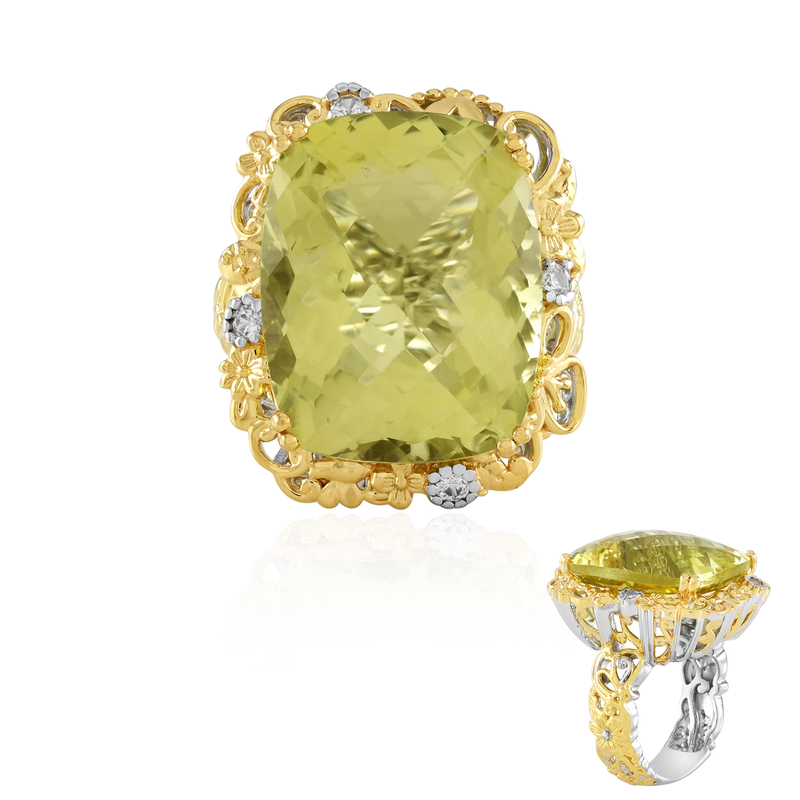 Ouro Verde-Quarz-Silberring (Gems en Vogue) Unkategorisiert online kaufen
