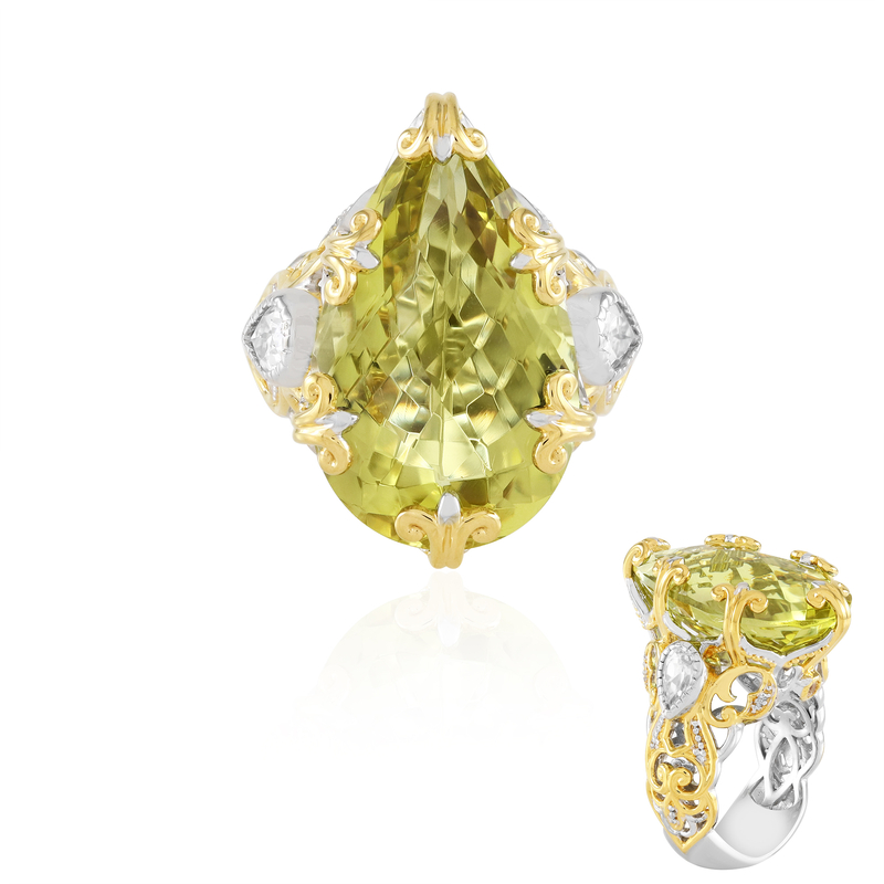 Ouro Verde-Quarz-Silberring (Gems en Vogue) Unkategorisiert online kaufen