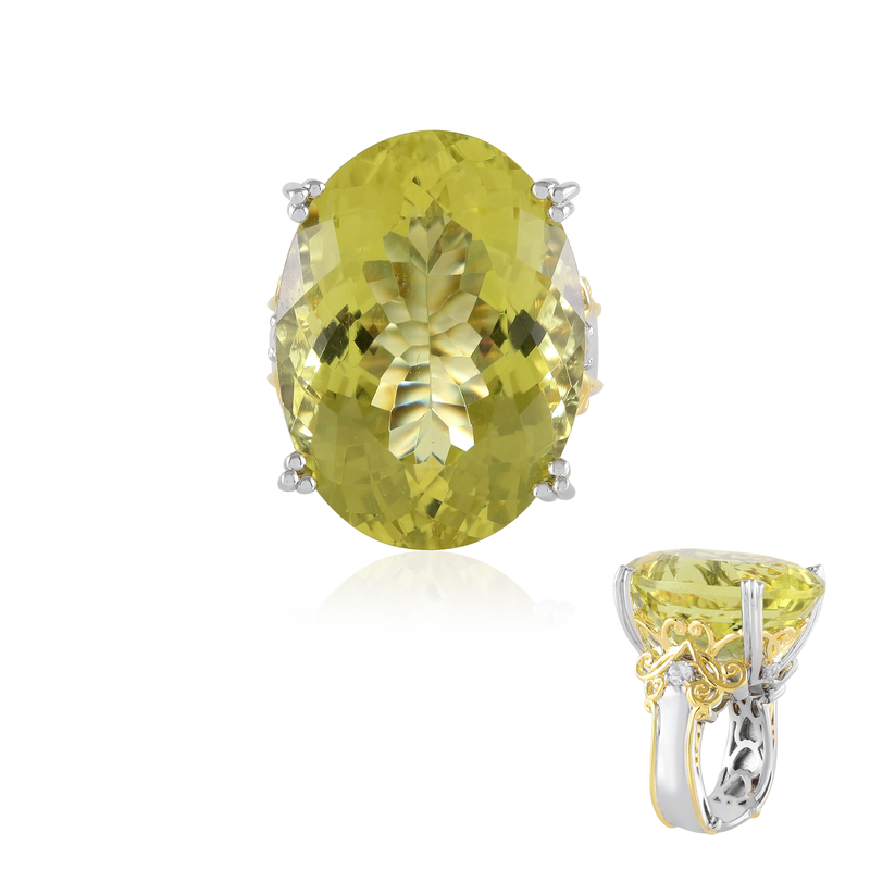 Ouro Verde-Quarz-Silberring (Gems en Vogue) Unkategorisiert online kaufen