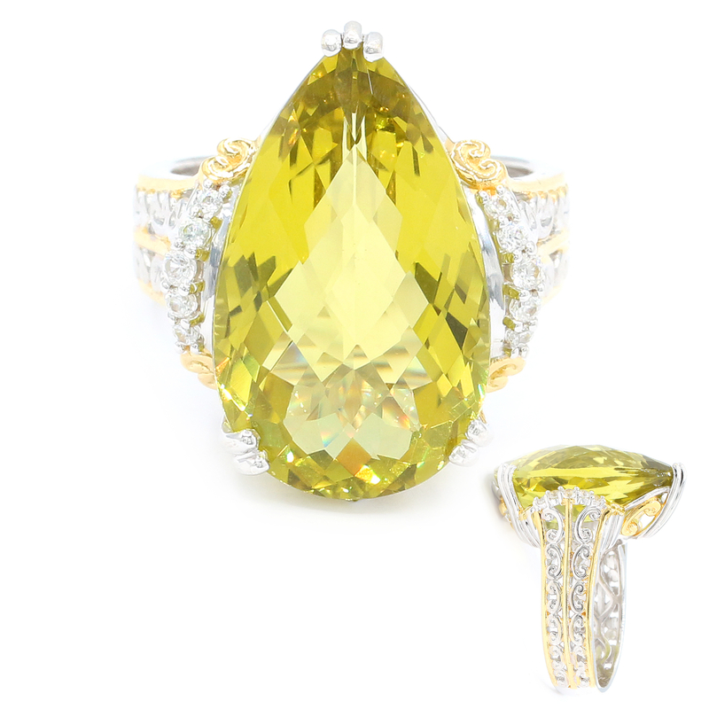Ouro Verde-Quarz-Silberring (Gems en Vogue) Unkategorisiert online kaufen