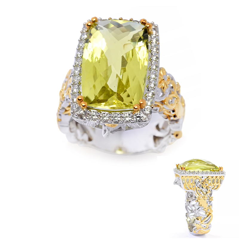 Ouro Verde-Quarz-Silberring (Gems en Vogue) Unkategorisiert online kaufen