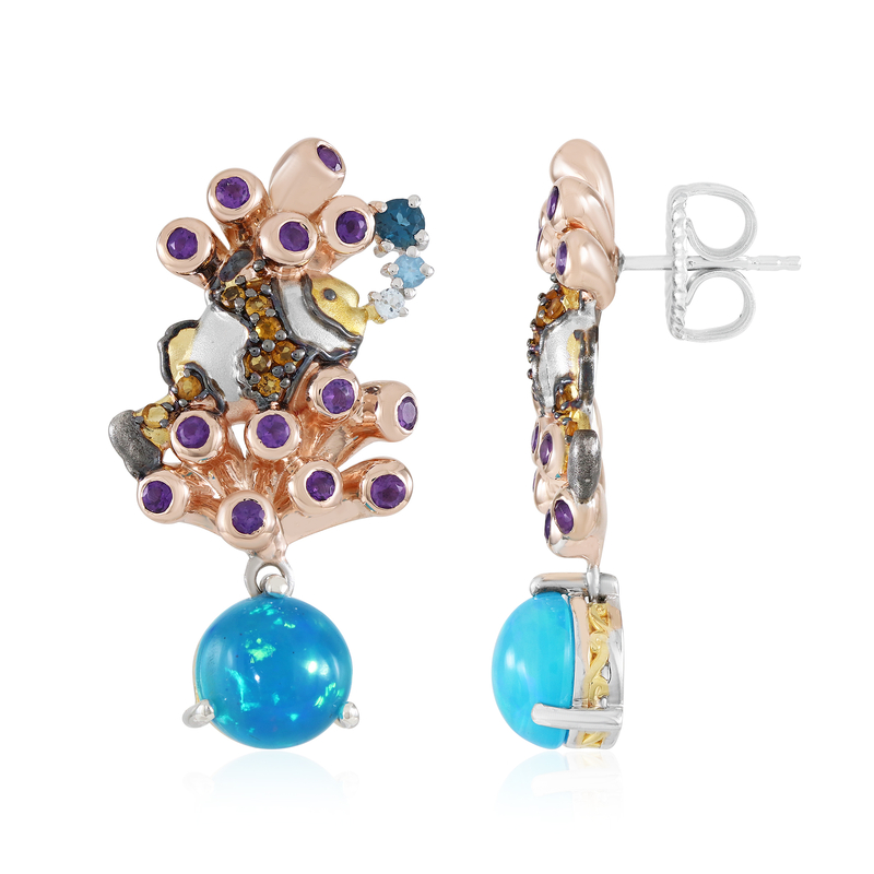 Paraiba-Opal-Silberohrringe (Gems en Vogue) Unkategorisiert online kaufen