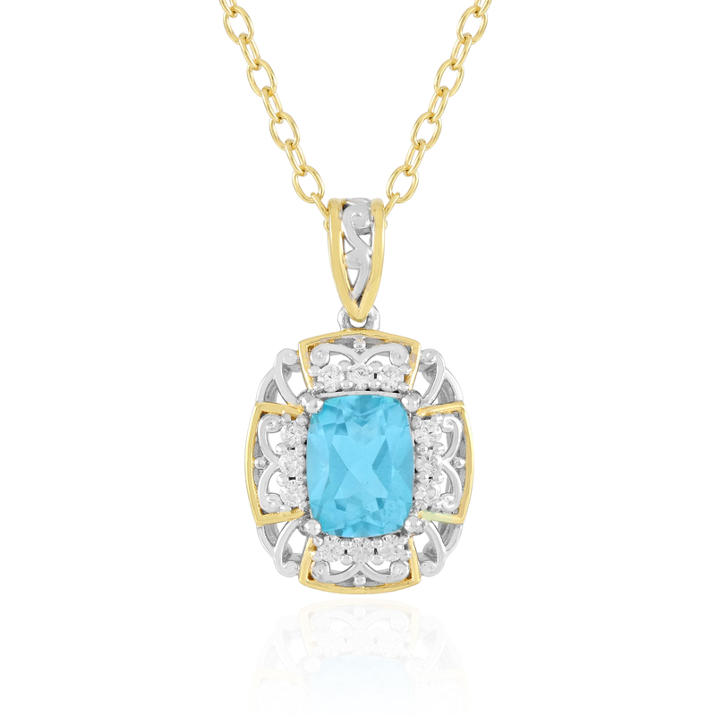 Paraiba-Topas-Silberhalskette (Gems en Vogue) Unkategorisiert online kaufen