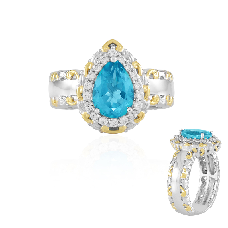 Paraiba-Topas-Silberring (Gems en Vogue) Unkategorisiert online kaufen