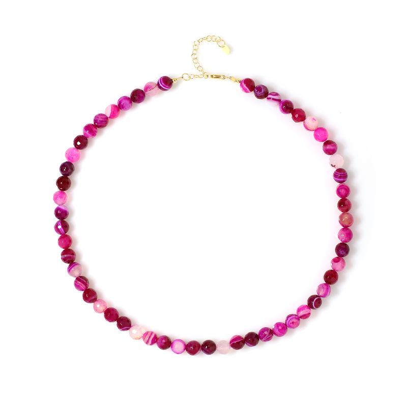 Pinkfarbener Achat-Silberhalskette (Adela Silber) Unkategorisiert online kaufen Pinkfarbener Achat-Silberhalskette (Adela Silber) Unkategorisiert online kaufen