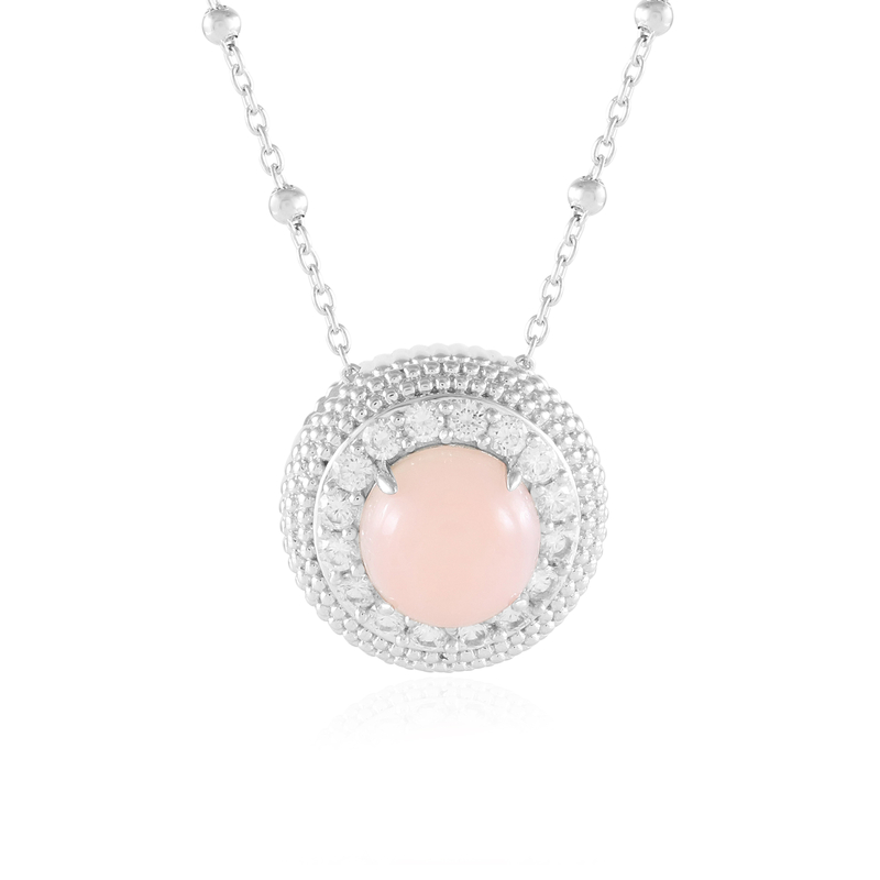 Pinkfarbener Opal-Silberhalskette (de Melo Essence) Unkategorisiert online kaufen