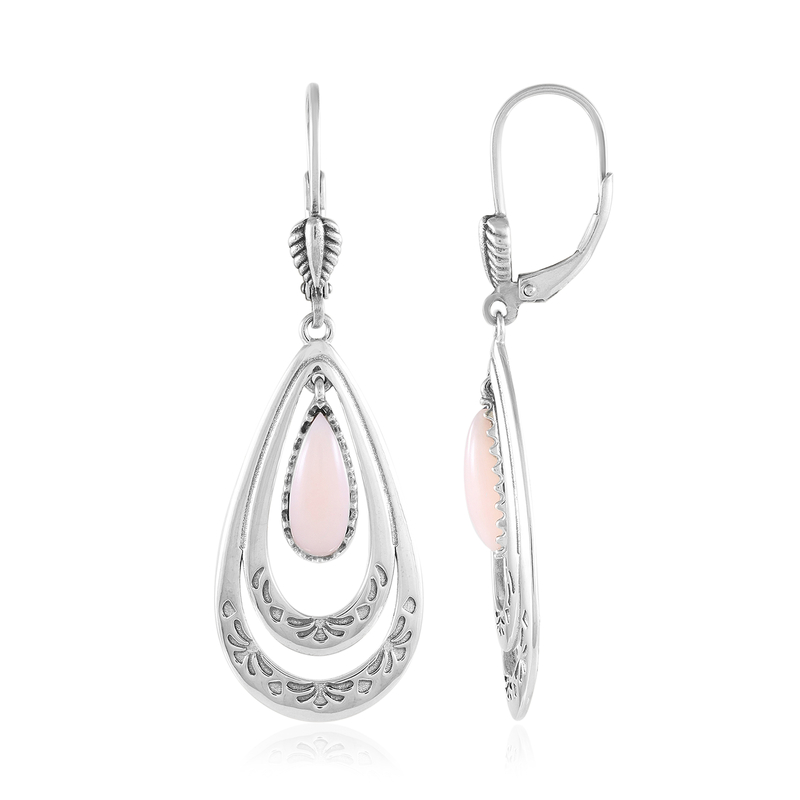 Pinkfarbener Opal-Silberohrringe (Desert Chic) Unkategorisiert online kaufen