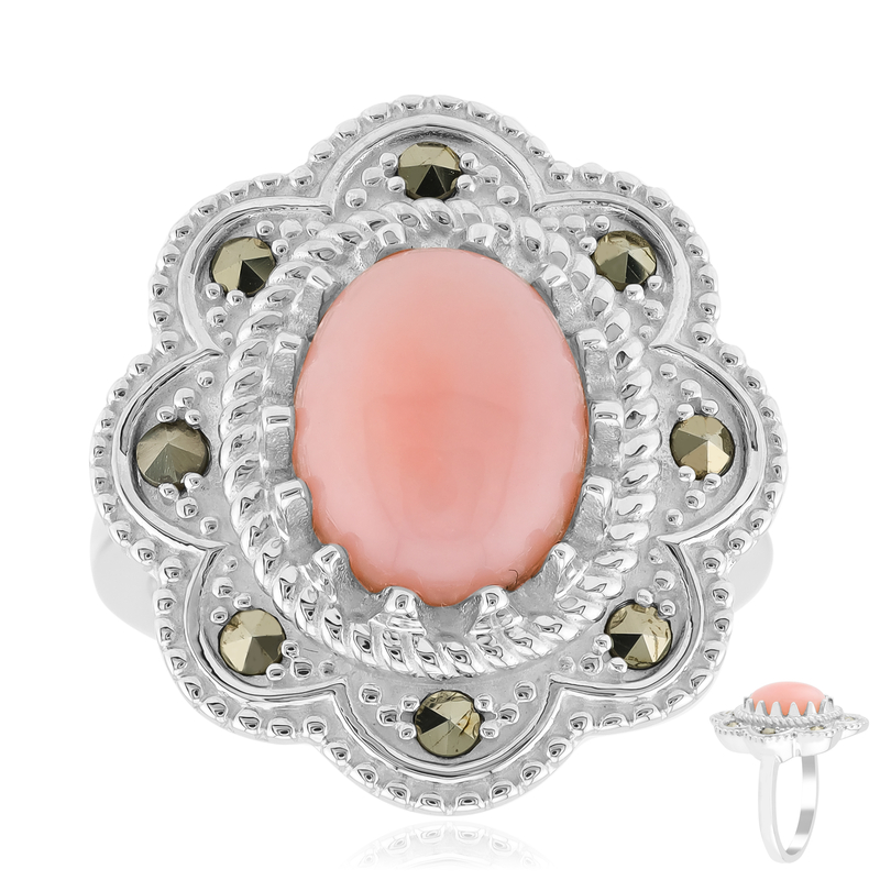 Pinkfarbener Opal-Silberring (Annette classic) Unkategorisiert online kaufen
