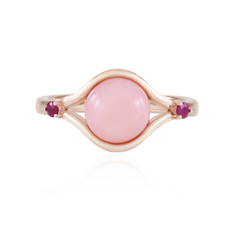 Pinkfarbener Opal-Silberring (KM by Juwelo) Unkategorisiert online kaufen