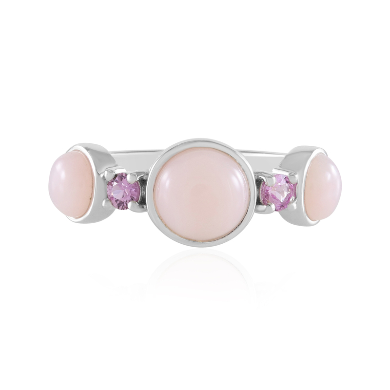 Pinkfarbener Opal-Silberring (KM by Juwelo) Unkategorisiert online kaufen