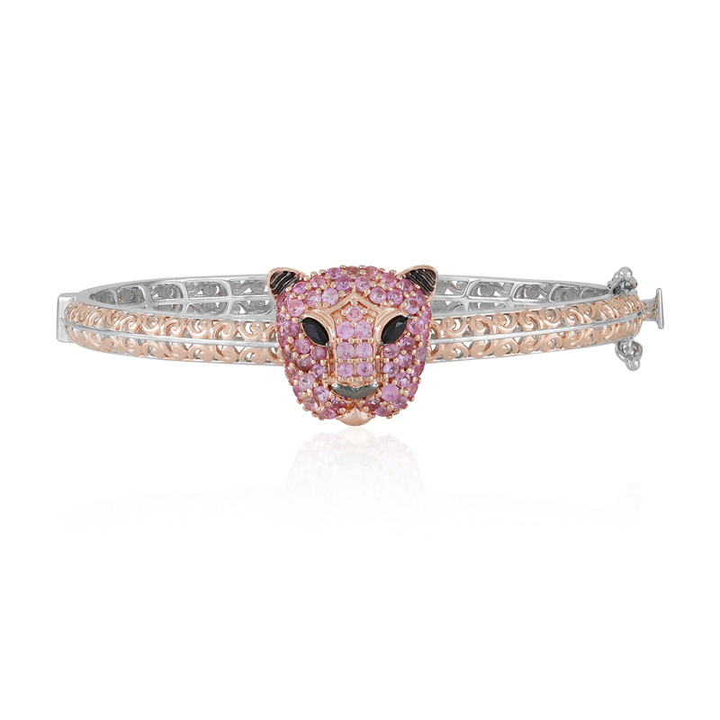 Pinkfarbener Saphir-Silberarmreif (Gems en Vogue) Unkategorisiert online kaufen