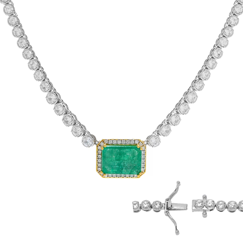 Pit D8-Smaragd-Silbercollier (Gems en Vogue) Unkategorisiert online kaufen