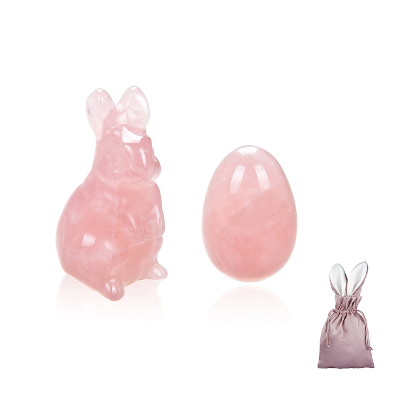 Rosenquarz-Hase mit Ei Unkategorisiert online kaufen