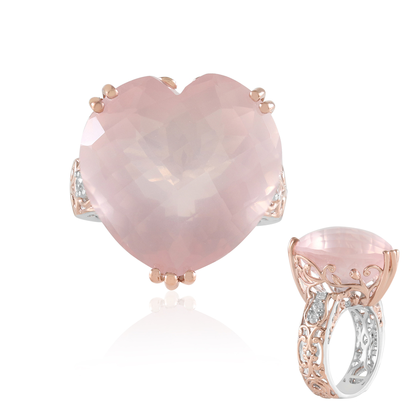 Rosenquarz-Silberring (Gems en Vogue) Unkategorisiert online kaufen
