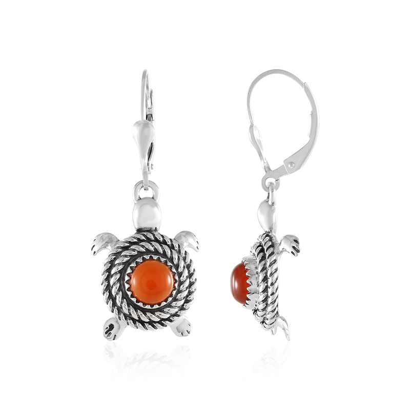 Roter Onyx-Silberohrringe (Desert Chic) Unkategorisiert online kaufen