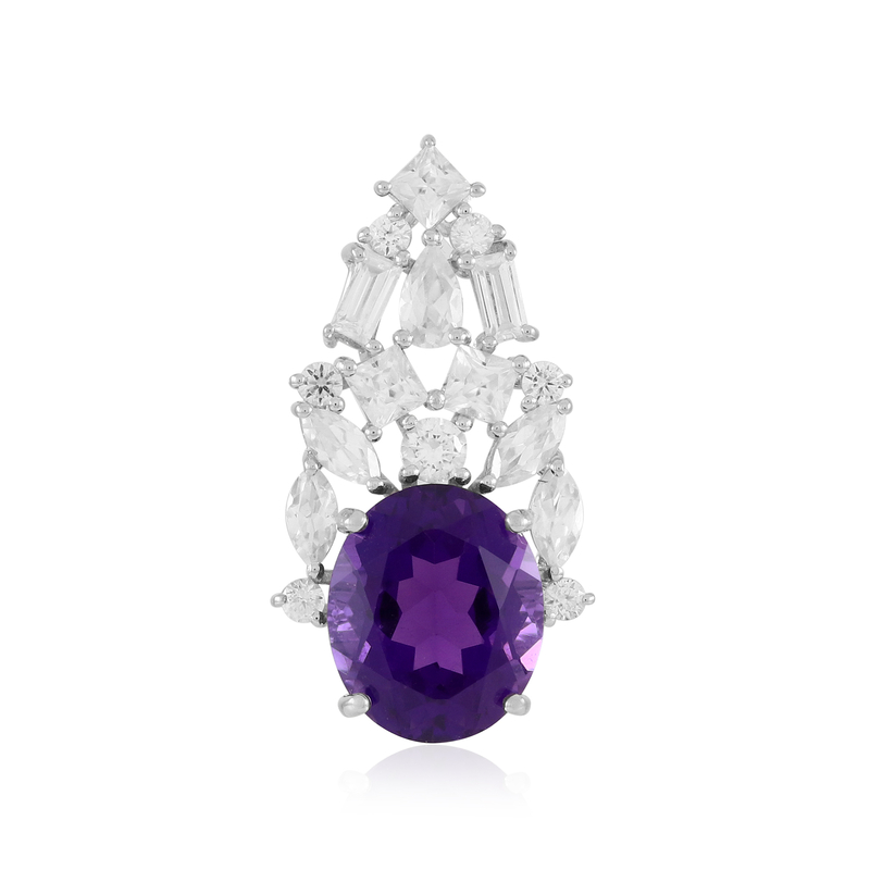 Sambia-Amethyst-Silberanhänger (de Melo Essence) Unkategorisiert online kaufen