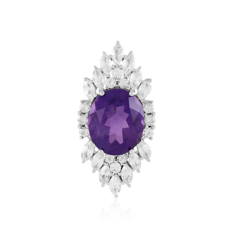 Sambia-Amethyst-Silberanhänger (de Melo Essence) Unkategorisiert online kaufen